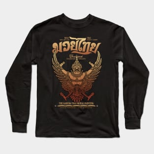 Kickboxing Muay Thai The Garuda Tattoo Long Sleeve T-Shirt